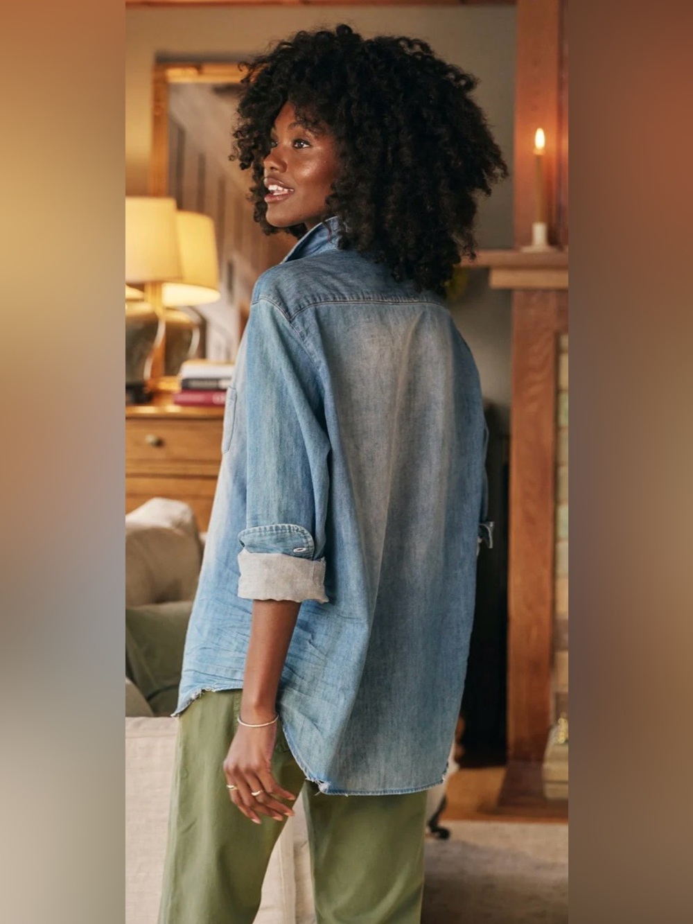 Frank & Eileen EILEEN Relaxed Button-Up Shirt Women’s Size M - Picture 2 of 11